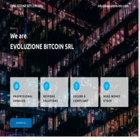 Скриншот главной страницы сайта evoluzione-btc.com