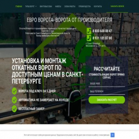 Скриншот главной страницы сайта evrovorotaspb.ru