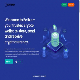 Скриншот главной страницы сайта evtixo.com