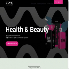 Скриншот главной страницы сайта ewaproduct.shop