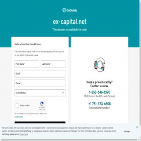 Скриншот главной страницы сайта ex-capital.net