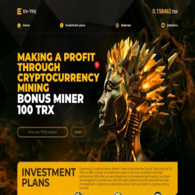 Скриншот главной страницы сайта ex-trx.com