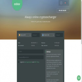 Скриншот главной страницы сайта exbox.app