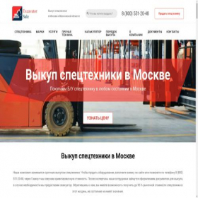 Скриншот главной страницы сайта excavatorsale.ru