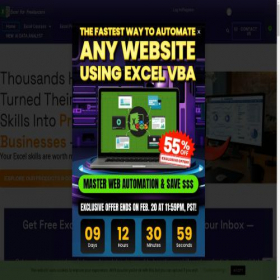 Скриншот главной страницы сайта excelforfreelancers.com