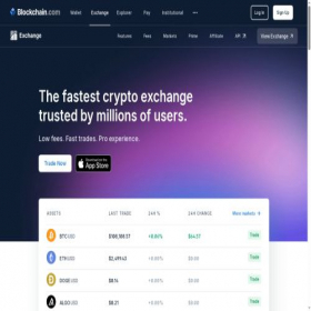 Скриншот главной страницы сайта exchange.blockchain.com