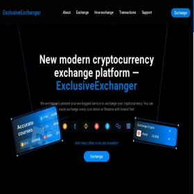 Скриншот главной страницы сайта exclusive-exchanger.com
