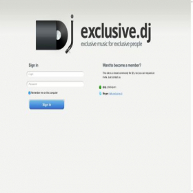 Скриншот главной страницы сайта exclusive.dj