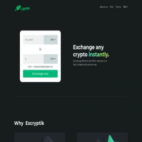 Скриншот главной страницы сайта excryptik.com