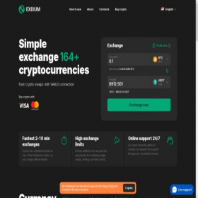 Скриншот главной страницы сайта exdium.com
