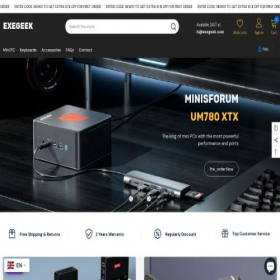 Скриншот главной страницы сайта exegeek.com