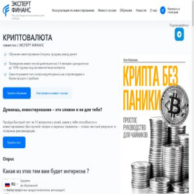 Скриншот главной страницы сайта exfins.ru
