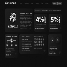 Скриншот главной страницы сайта exgoat.com