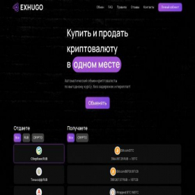 Скриншот главной страницы сайта exhugo.ru