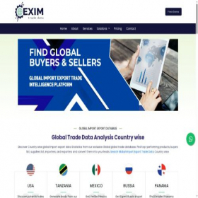 Скриншот главной страницы сайта eximtradedata.com