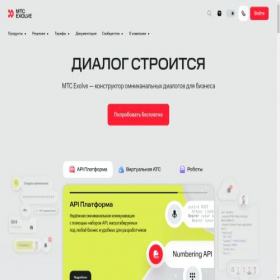 Скриншот главной страницы сайта exolve.ru