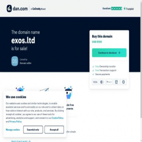 Скриншот главной страницы сайта exos.ltd