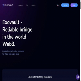 Скриншот главной страницы сайта exovault.ai