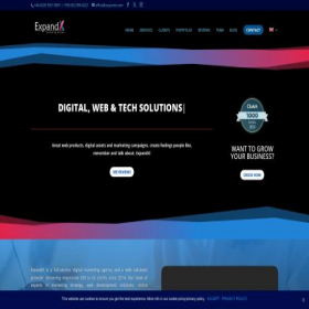 Скриншот главной страницы сайта expandx.com