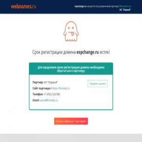 Скриншот главной страницы сайта expchange.ru