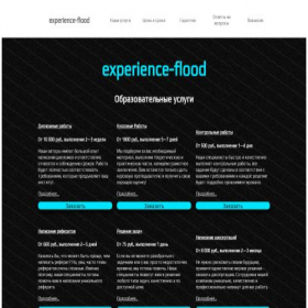 Скриншот главной страницы сайта experience-flood.ru
