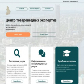 Скриншот главной страницы сайта expert66.ru