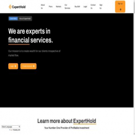 Скриншот главной страницы сайта experthold.com