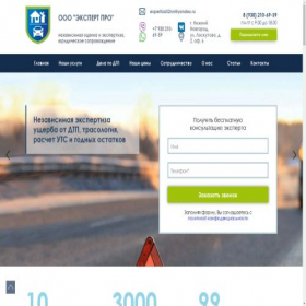 Скриншот главной страницы сайта expertiza52.ru