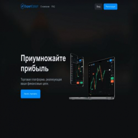 Скриншот главной страницы сайта expertoptions.ru