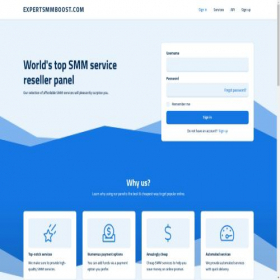 Скриншот главной страницы сайта expertsmmboost.com