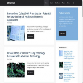 Скриншот главной страницы сайта expertvn.com