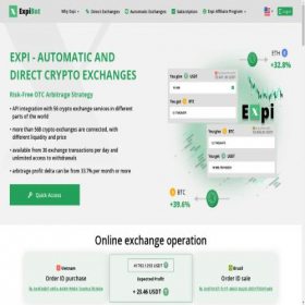 Скриншот главной страницы сайта expibot.com