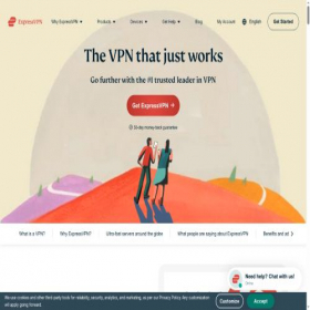 Скриншот главной страницы сайта expressvpn.com