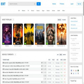 Скриншот главной страницы сайта extranet.torrentbay.st