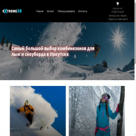 Скриншот главной страницы сайта extreme38.ru