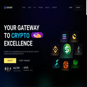 Скриншот главной страницы сайта exvort.com