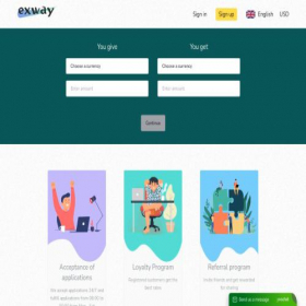 Скриншот главной страницы сайта exway.pro
