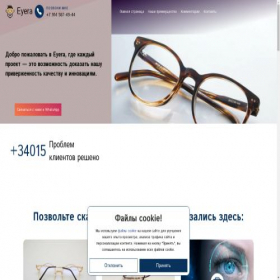 Скриншот главной страницы сайта eyera.ru