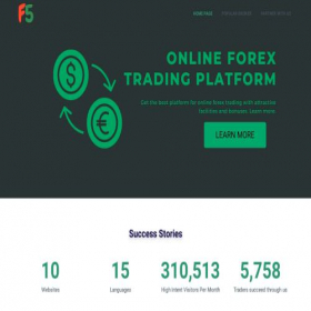 Скриншот главной страницы сайта f5trade.com