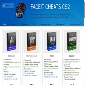 Скриншот главной страницы сайта faceit-cheats.com