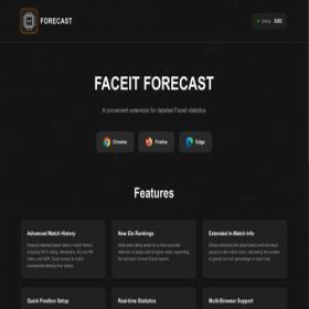 Скриншот главной страницы сайта faceit-forecast.github.io