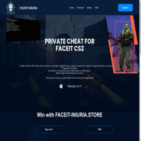 Скриншот главной страницы сайта faceit-iniuria.store