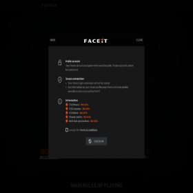 Скриншот главной страницы сайта faceit.checkinrules.com