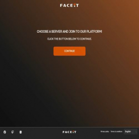 Скриншот главной страницы сайта faceit.checkv2server.com