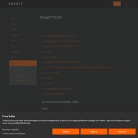 Скриншот главной страницы сайта faceit.confirmgate.com