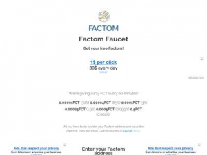 Скриншот главной страницы сайта factomfaucet.info