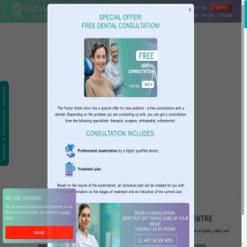 Скриншот главной страницы сайта factorsmile.ae