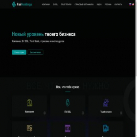 Скриншот главной страницы сайта fair.holdings
