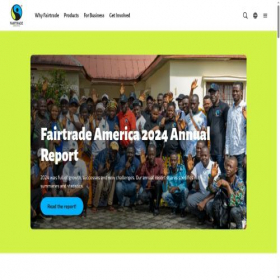 Скриншот главной страницы сайта fairtrade.net