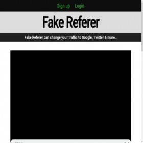 Скриншот главной страницы сайта fakereferer.com